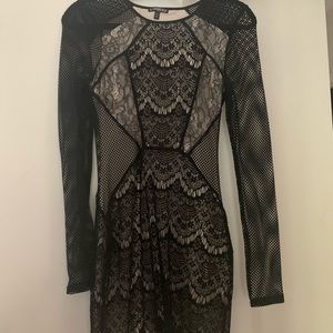 Black knit/lace dress